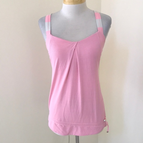 LULULEMON Athletica Size 6 pink tank with bra - Picture 1 of 8